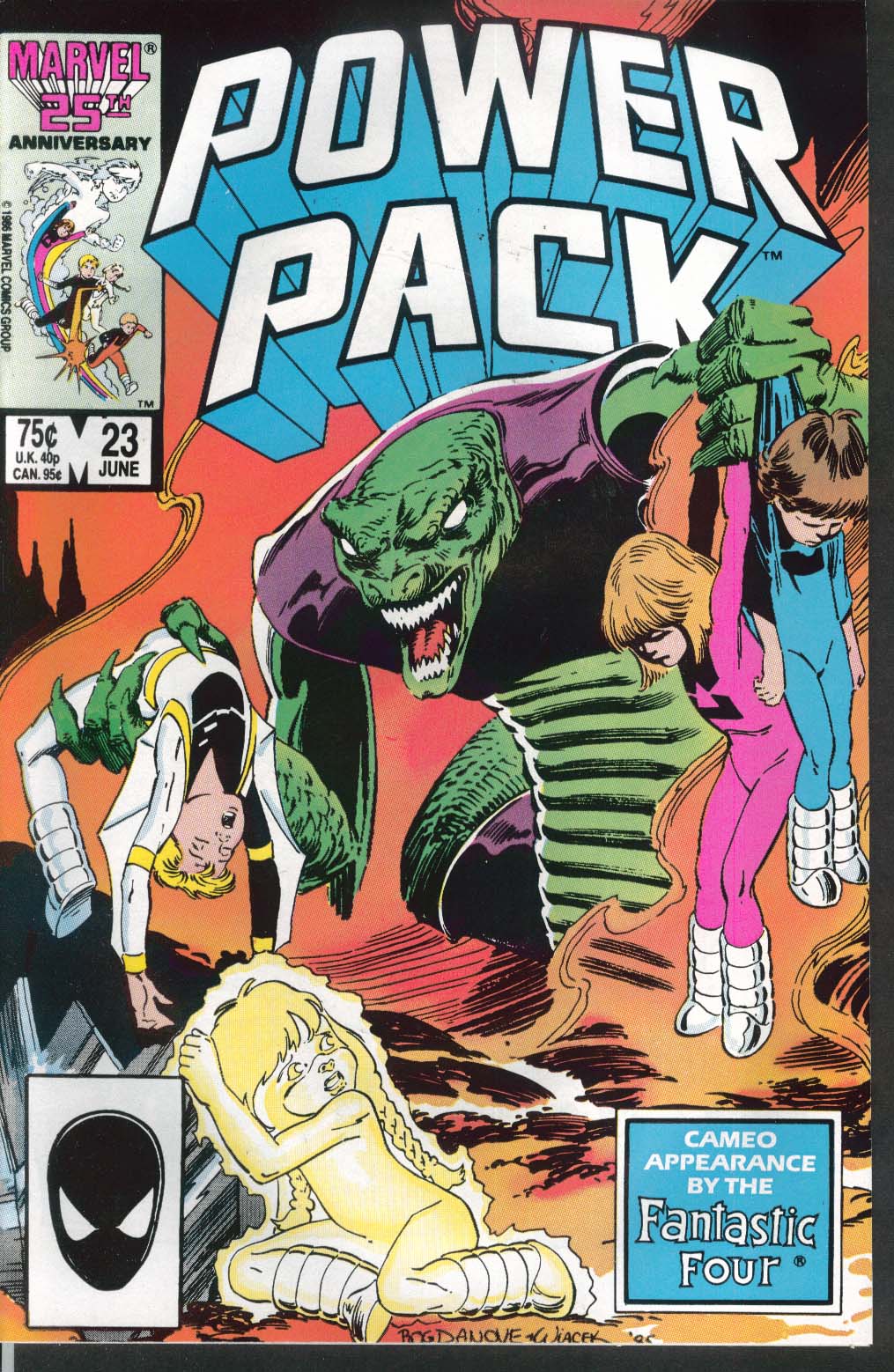 POWER PACK #23 Marvel comic book 6 1986