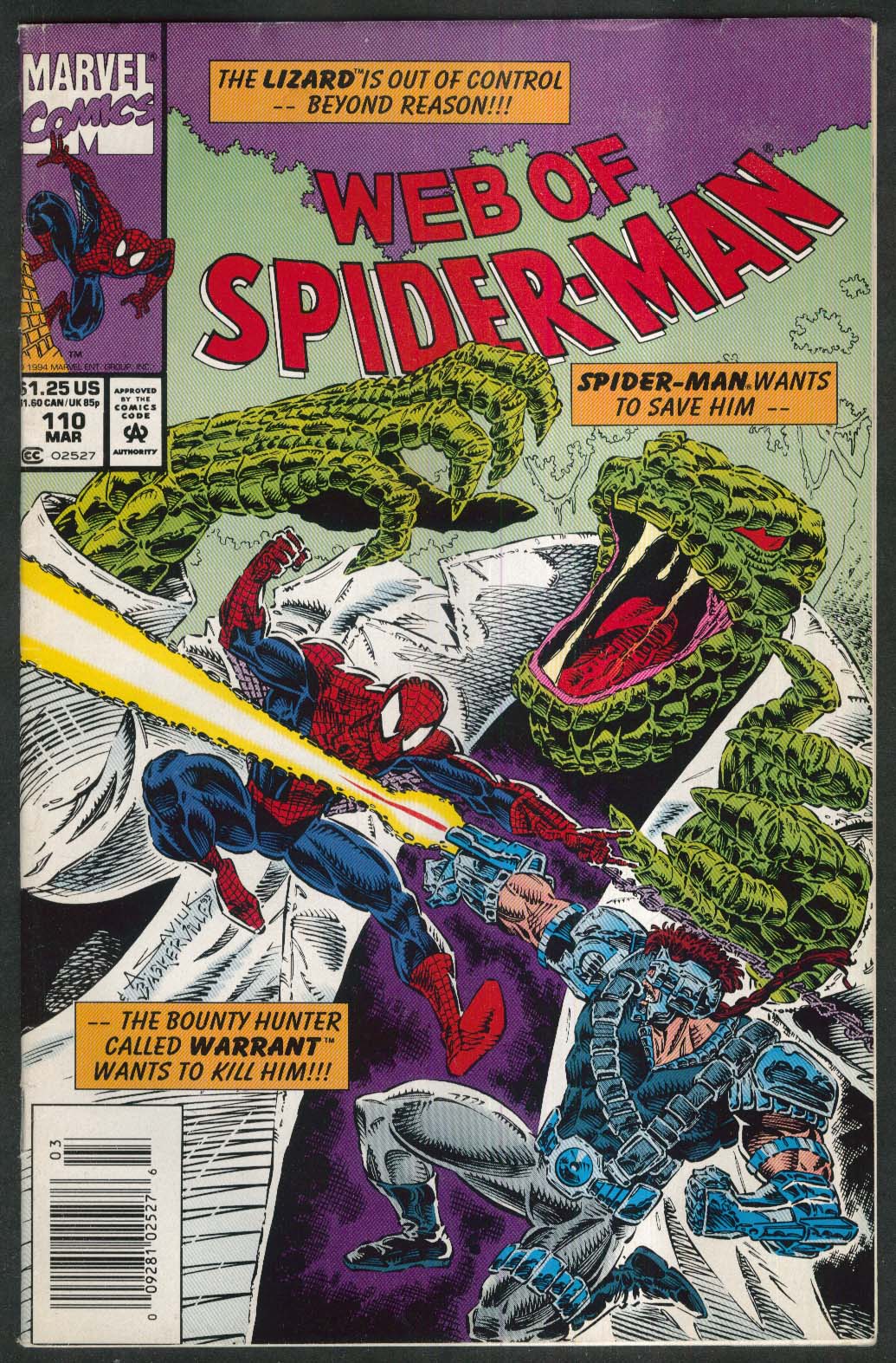 WEB OF SPIDERMAN 110 Marvel comic book 3 1994