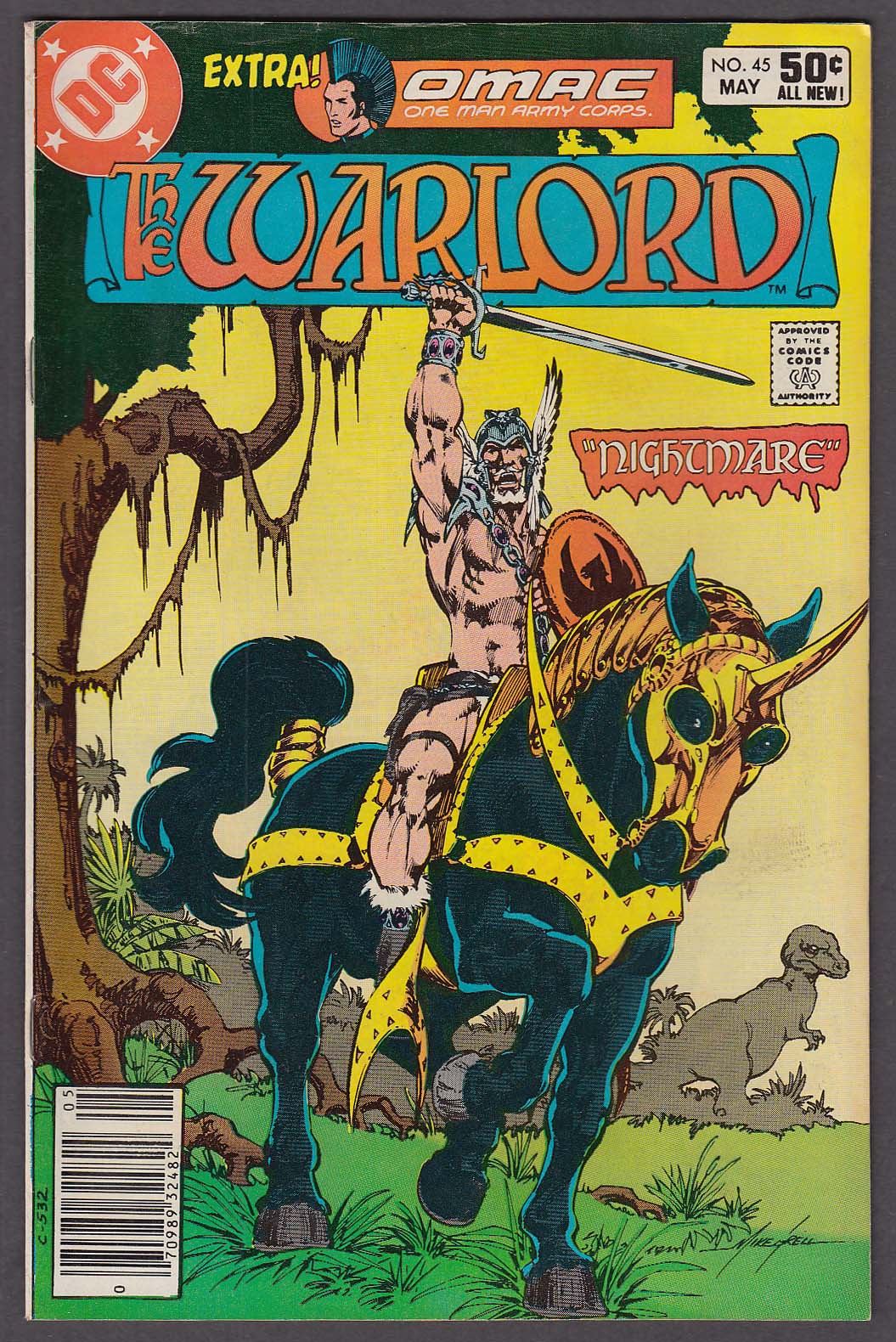 WARLORD #45 DC comic book 5 1981