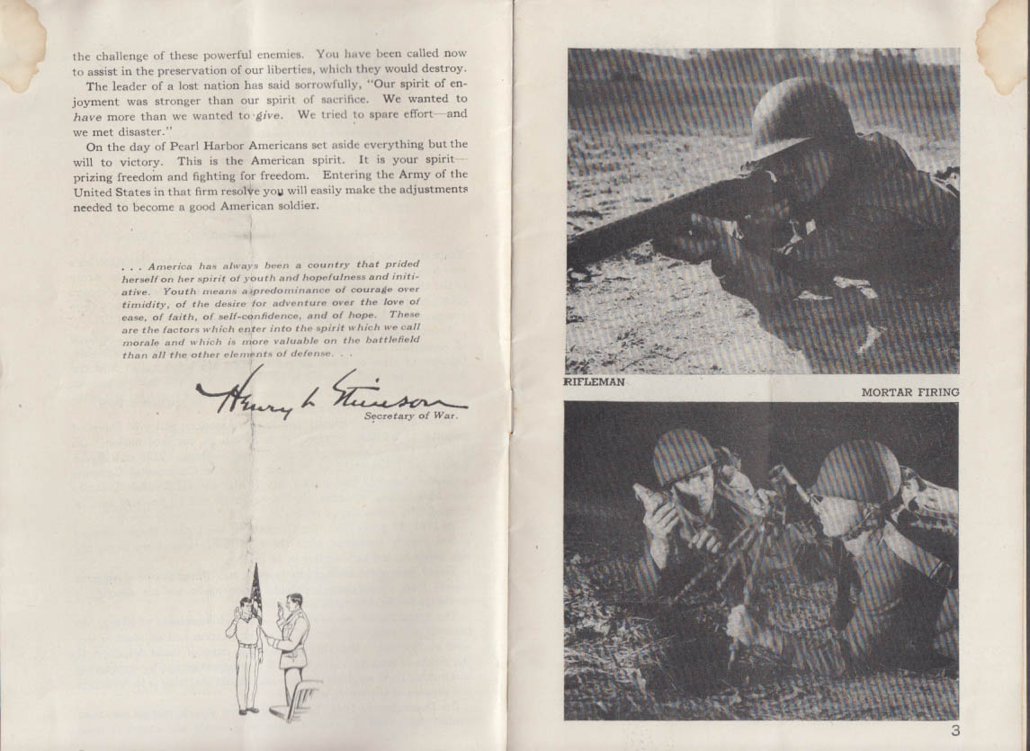 The U S Army and You recruitment brochure 1942