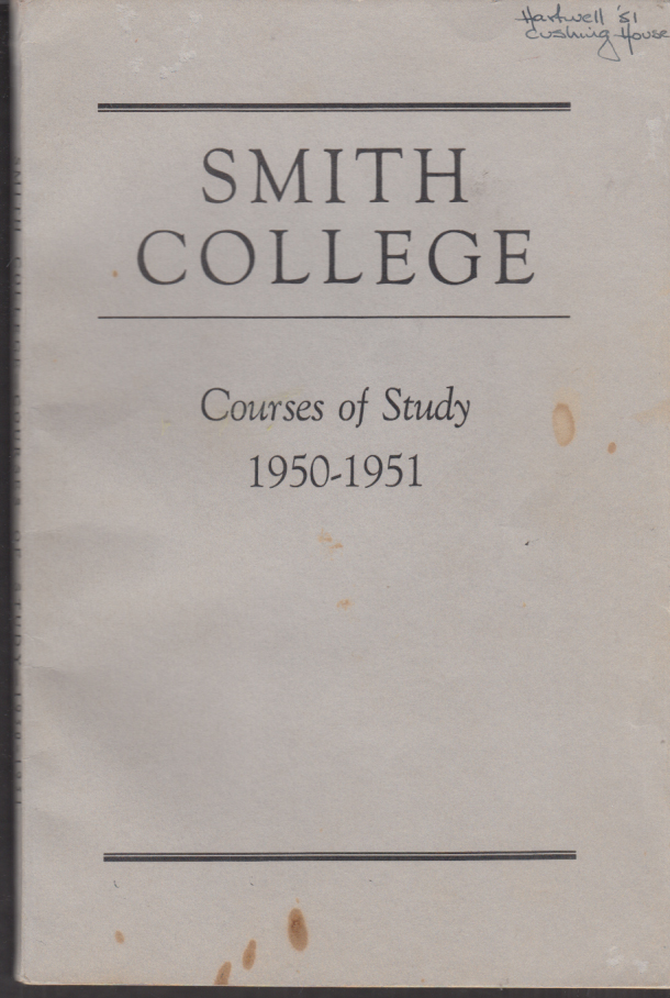 Smith College Courses of Study buylletin 19501951 Northampton MA