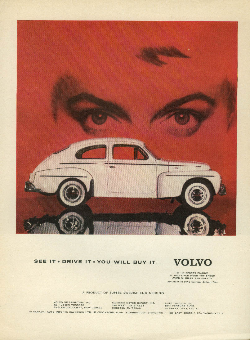 See it - Drive it - You Will Buy It Volvo PV 544 ad 1959 ...