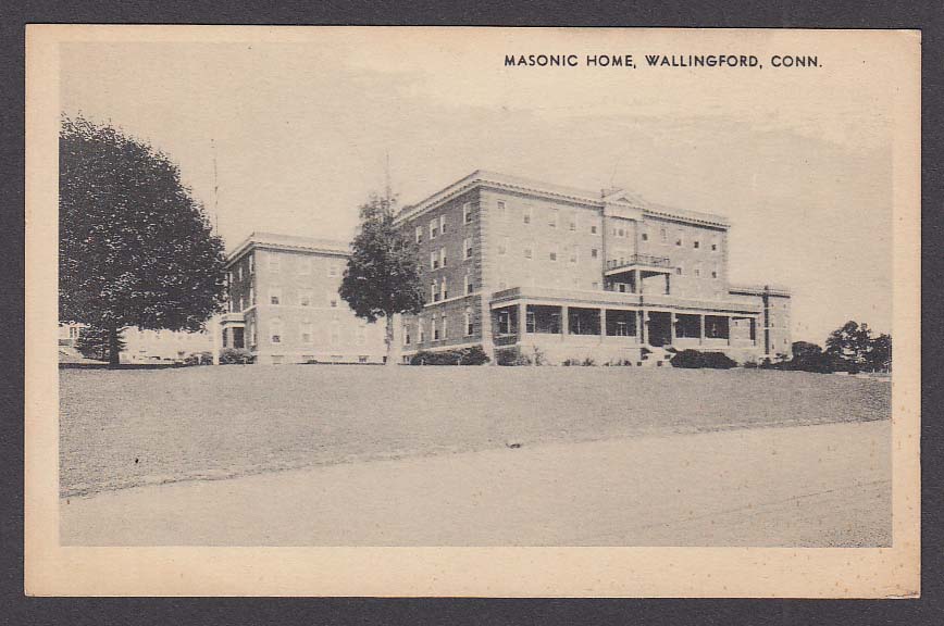 Masonic Home Wallingford CT Postcard 1920s   Prd1842 