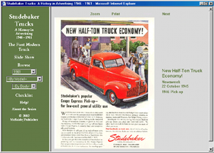 Studebaker Truck ad CD-ROM 70+ different ads 1946-1961