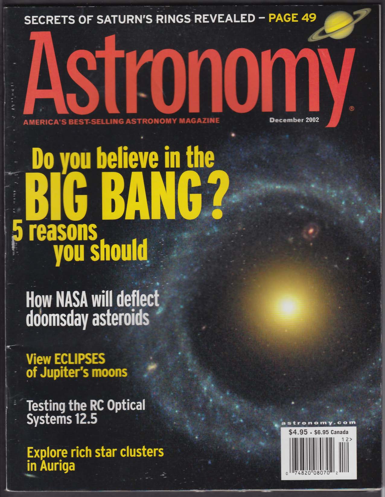 ASTRONOMY Big Bang Ritchey-Chretien Optical 12.5 Auriga William Lassell ...